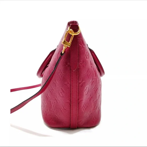 Auth Louis Vuitton LV Shoulder Bag M50638MAZARINE PM Red Monogram Empreinte